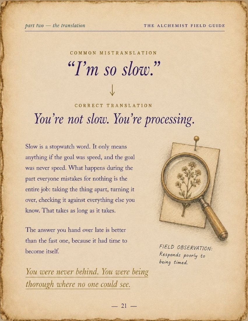 Translation page: what I'm so slow actually means