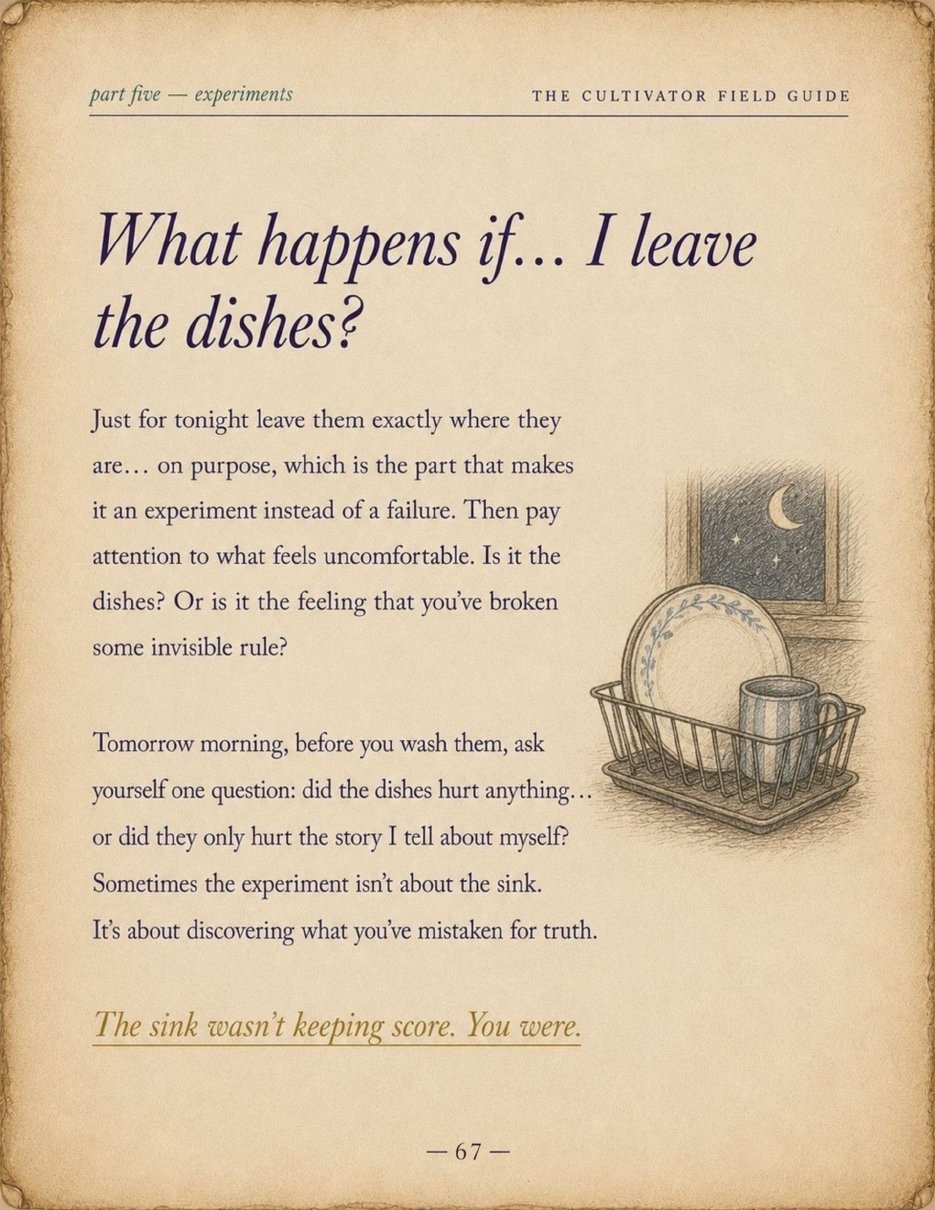 Experiment page: what happens if I leave the dishes